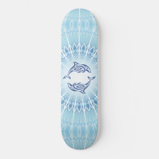 Skateboard Dolphins bleus Mandala Maritime (Recto)