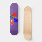 Skateboard Donut + Femme personnage pop art abstrait (Recto)