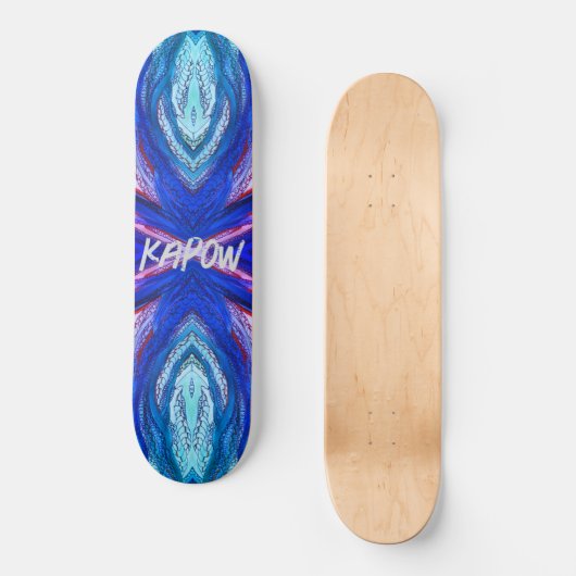 Skateboard Doodart blues et violet (Recto)