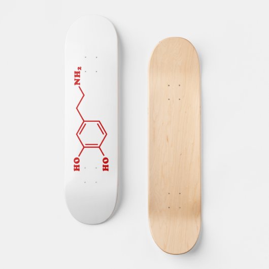 Skateboard Dopamine formule chimique moléculaire (Recto)