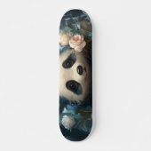 Skateboard Doux Ours De Panda Chez Les Roses De La Jungle (Devant)