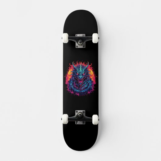 Skateboard Dragon avec feu (Recto)