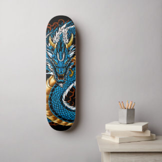 Skateboard Dragon bleu