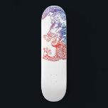 Skateboard Dragon chinois<br><div class="desc">Carton de skateboard de dragon d'art asiatique gras</div>