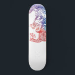 Skateboard Dragon chinois<br><div class="desc">Carton de skateboard de dragon d'art asiatique gras</div>