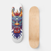 Skateboard Dragon chinois coloré (Recto)