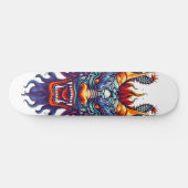 Skateboard Dragon chinois coloré (Horz)