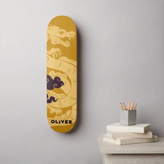 Skateboard Dragon chinois personnalisé (Art mural)