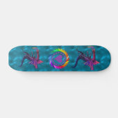 Skateboard Dragon d'arc-en-ciel (Horz)