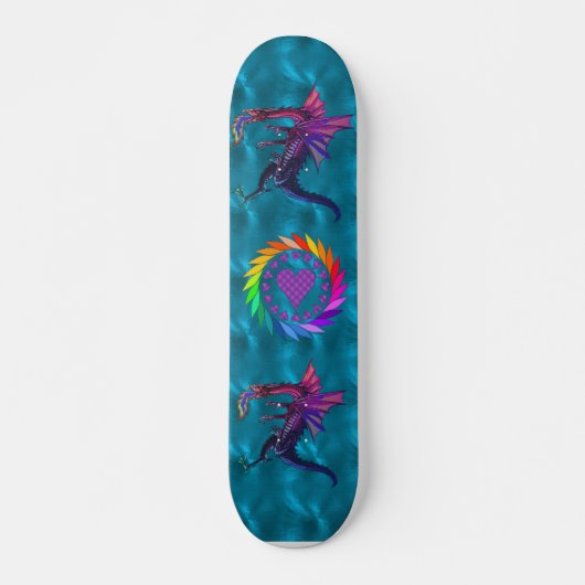 Skateboard Dragon d'arc-en-ciel (Devant)