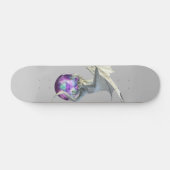 Skateboard Dragon de glace blanc avec la sphère magique (Horz)