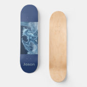 Skateboard Dragon de glace bleu 3D épique  (Recto)