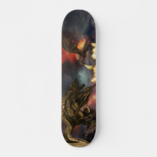 Skateboard Dragon de respiration incendie Volcano Lava (Devant)