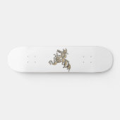 Skateboard Dragon d'or en blanc (Horz)
