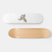 Skateboard Dragon d'or en blanc (Horz)