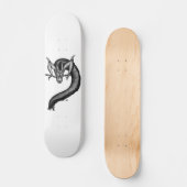 Skateboard Dragon en style tatouage (Recto)