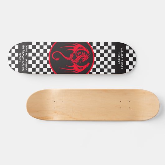Skateboard Dragon et devis de style celtique (Horz)