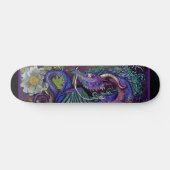 Skateboard Dragon floral  (Horz)