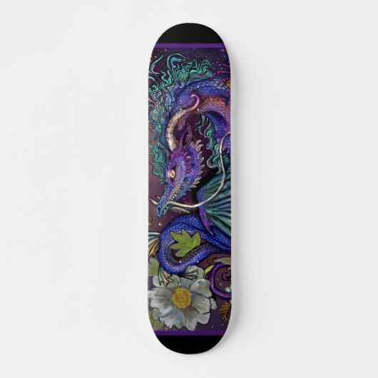 Skateboard Dragon floral  (Devant)