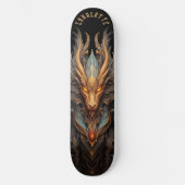 Skateboard Dragon mythique avec motifs tribaux Dark Fantasy (Recto)