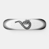 Skateboard Dragon noir et blanc (Horz)