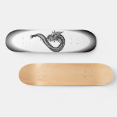 Skateboard Dragon noir et blanc (Horz)