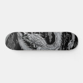 Skateboard Dragon noir et blanc (Horz)