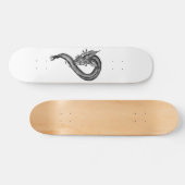 Skateboard Dragon noir et blanc (Horz)