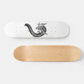 Skateboard Dragon noir et blanc (Horz)
