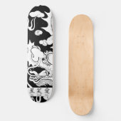 SKATEBOARD DRAGON NOIR ET BLANC (Recto)