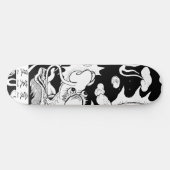 SKATEBOARD DRAGON NOIR ET BLANC (Horz)