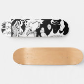 SKATEBOARD DRAGON NOIR ET BLANC (Horz)
