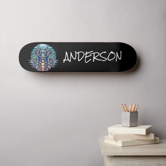Skateboard Dragon personnalisé (Art mural (Horz))