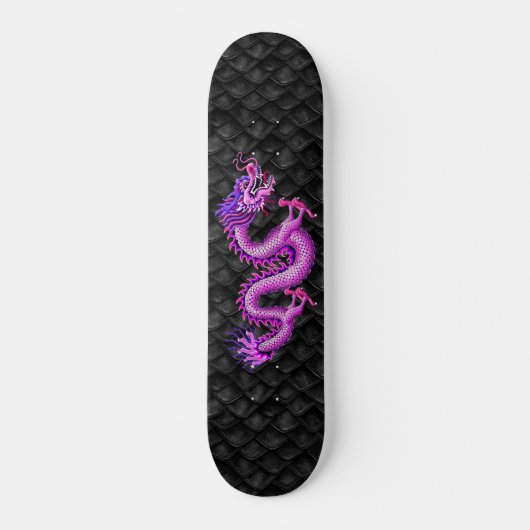 Skateboard Dragon rose sur les échelles de dragon (Devant)