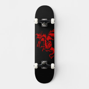 Skateboard Dragon rouge