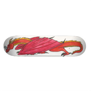 Skateboard Dragon rouge