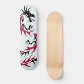 Skateboard dragon rouge et noir (Recto)