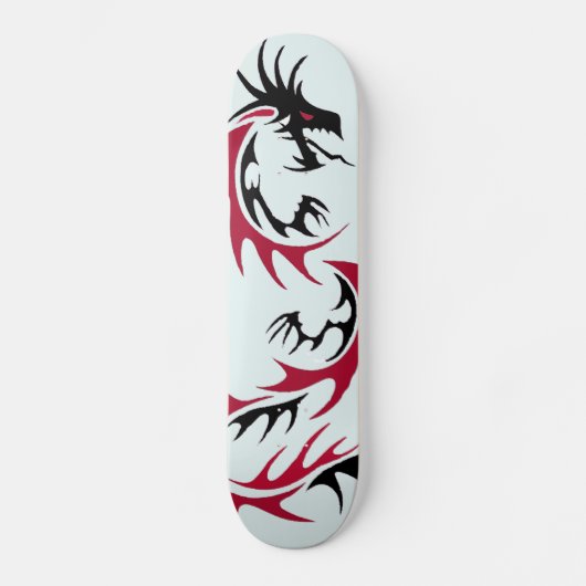 Skateboard dragon rouge et noir (Recto)