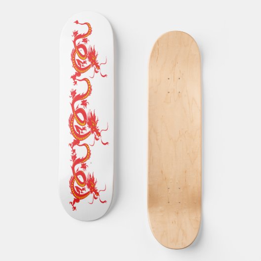 Skateboard Dragon rouge /Nouvel An chinois (Recto)