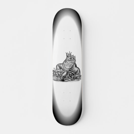 Skateboard Dragon sur le rocher (Devant)