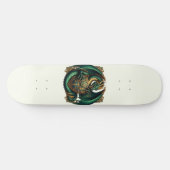 Skateboard Dragon Vert & Or avec Bouclier (Horz)