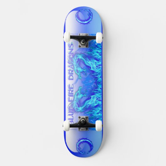 SKATEBOARD DRAGONS DE FEU BLEUS (Recto)
