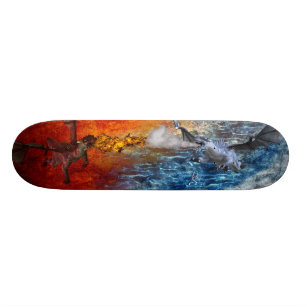 Skateboard Dragons du feu et de glace