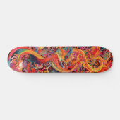 Skateboard Dragons psychédéliques colorés (Horz)
