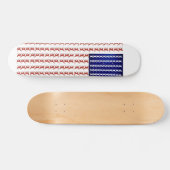 Skateboard Drapeau 4 juillet chat rouge blanc et bleu (Horz)