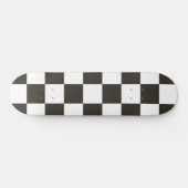Skateboard Drapeau À damiers (noir et blanc) (Motif du vérifi (Horz)