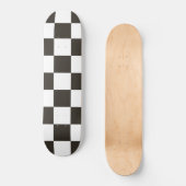 Skateboard Drapeau À damiers (noir et blanc) (Motif du vérifi (Recto)