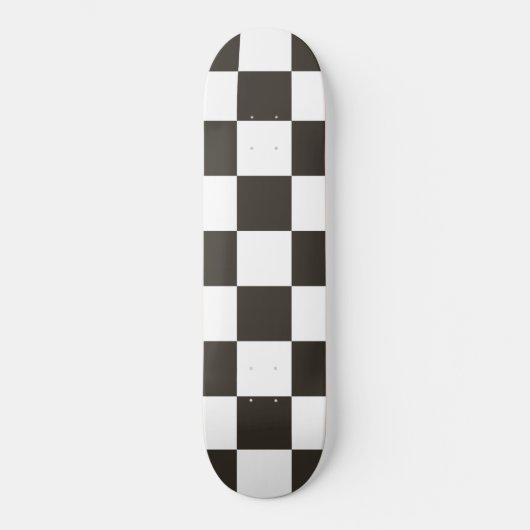 Skateboard Drapeau À damiers (noir et blanc) (Motif du vérifi (Recto)