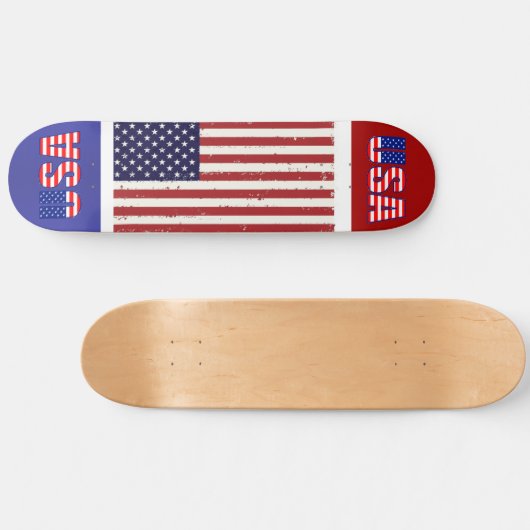 Skateboard Drapeau américain (Horz)