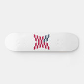 Skateboard Drapeau américain abstrait lettre X  (Horz)